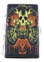 Etui métal pour 14 cigarettes longues 100'S SKULL 6