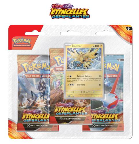 Pokemon Tripack Etincelles Déferlantes EV08 Electhor en édition française