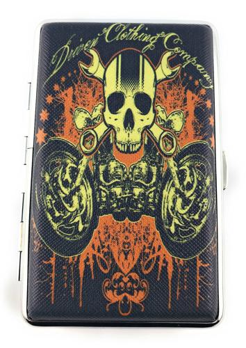 Etui métal pour 14 cigarettes longues 100'S SKULL 6