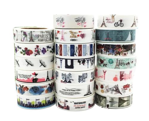 Washi Tape PARIS Lot de 5 - modèles au choix