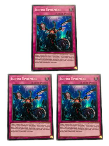  Yugioh Playset de 3 cartes 1ère édition INIFINI EPHEMERE SDCS-FR036 Super rare