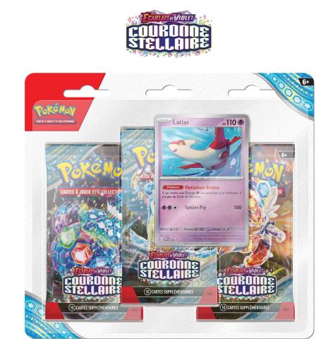 Pokemon Tripack Couronne Stellaire EV07 Latias en édition française