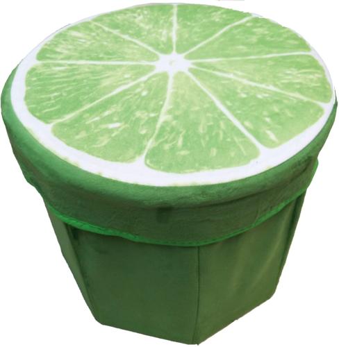 Pouf boîte de Rangement pliable décoration Fruit Modèle CITRON VERT